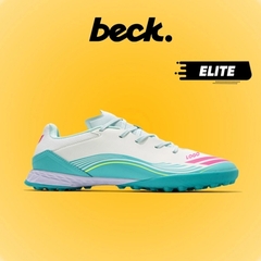 Giày Bóng Đá F50 Elite  V1 Messi Trắng Xanh Ngọc Hồng TF