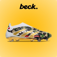 Giày Bóng Đá Adidas Predator 25 Elite LL BAPE Xanh Camo Không Dây HQ FG