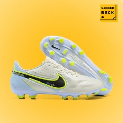 Giày Bóng Đá TQ Nike Tiempo 9 React Pro Trắng Ngà Vạch Đen FG