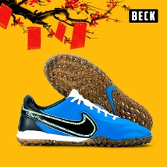 Giày Bóng Đá Nike React Tiempo Legend 9 Pro Xanh Biển Vạch Đen HQ TF