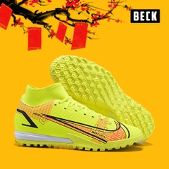 Giày Bóng Đá Nike Mercurial Superfly 8 Academy Vàng Vạch Cam Cổ Cao TF