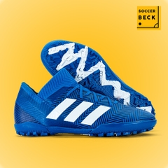 Giày Bóng Đá Adidas Nemeziz 18.3 Xanh Biển Vạch Trắng TF