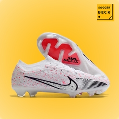 Giày Bóng Đá TQ Nike Mercurial Vapor 15 Elite Trắng Hồng Vạch Đen Cổ Lửng FG