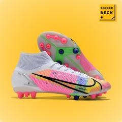 Giày Bóng Đá Nike Mercurial Superfly 8 Elite Dragonfly Trắng Hồng Cổ Cao HQ AG