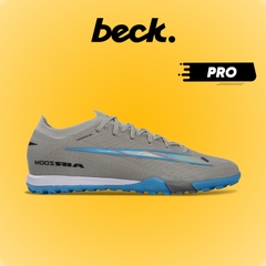 Giày Bóng Đá Mercurial Vapor 16 Pro Xám Đế Xanh Biển Cổ Lửng TF