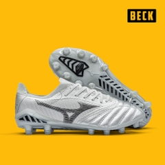 Giày Bóng Đá TQ Mizuno Neo 3 Xám Vạch Đen FG