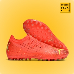 Giày Bóng Đá TQ Puma Future Z 1.4 Fearless Đỏ Vạch Vàng Cổ Lửng MG