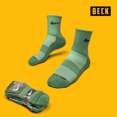 Tất Nike 3 Đôi Dri-Fit Cao Cấp Pack Cổ Lửng - Xanh Lục