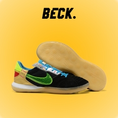 Giày Bóng Đá TQ Nike Street Gato Đen Vàng Vạch Xanh Lá IC