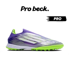 GIÀY BÓNG ĐÁ F50 PRO LL TF LACELESS - JR9330 - TÍM/XANH
