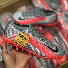 Giày Bóng Đá Nike Mercurial Vapor 13 Elite Xám Hồng Vạch Đen TF