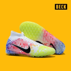 Giày Bóng Đá Nike Mercurial Superfly 7 Elite Neymar Nõn Chuối Đỏ Xanh Biển Vạch Đen Cao Cổ TF