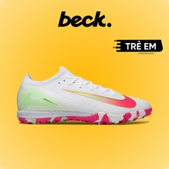 Giày Bóng Đá Trẻ Em Nike Mercurial Vapor 16 Elite V1 Trắng Vạch Hồng Đế Rằn Ri Cổ Lửng TF