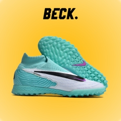 Giày Bóng Đá Nike Phantom GX Elite Xám Xanh Ngọc Cổ Cao Giấu Dây TF
