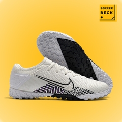 Giày Bóng Đá Nike Mercurial Vapor 13 Pro MDS003 Trắng Vạch Đen Cổ Lửng V2 TF