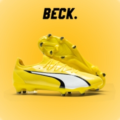 Giày Bóng Đá Puma Ultra Ultimate Voltage Vàng Vạch Trắng FG
