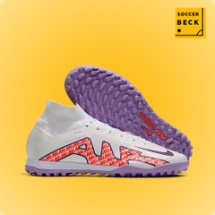 Giày Bóng Đá TQ Nike Air Zoom Mercurial Superfly 9 Elite Trắng Đỏ Cổ Cao TF
