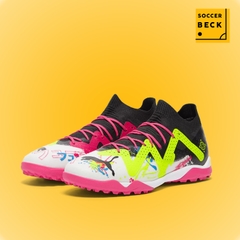 Giày Bóng Đá Puma Future Ultimate Tokyo Trắng Đen Cổ Lửng TF