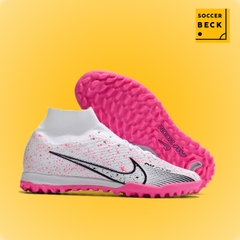Giày Bóng Đá Nike Mercurial Superfly 9 Elite Trắng Hồng Cổ Cao TF