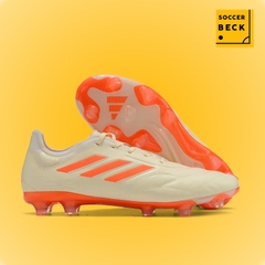 Giày Bóng Đá Adidas Copa Pure.1 Trắng Ngà Vạch Cam HQ FG