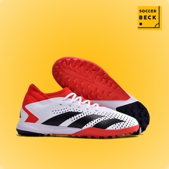 Giày Bóng Đá Adidas Predator Accuracy.3 Trắng Đỏ Cổ Lửng TF