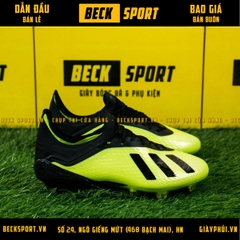 Giày Bóng Đá Adidas X 18.1 Nõn Chuối Gót Đen FG