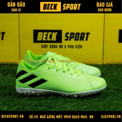 Giày Bóng Đá Adidas Nemeziz 19.4 Xanh Lá Vạch Đen TF
