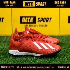 Giày Bóng Đá Adidas X 18.3 Đỏ Vạch Bạc TF