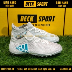 Giày Bóng Đá Adidas X 17.3 Trắng Chấm Bi Đen TF