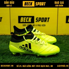 Giày Bóng Đá Adidas X 17.3 Nõn Chuối Chấm Bi Đen FG