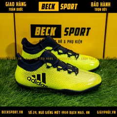 Giày Bóng Đá Adidas X 17.3 Chuối Chấm Bi Đen TF