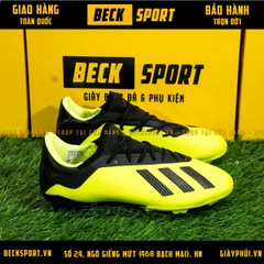 Giày Bóng Đá Trẻ Em Adidas X 18.3 Nõn Chuối Vạch Đen FG