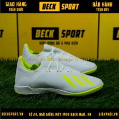 Giày Bóng Đá Adidas X 18.3 Trắng Vạch Chuối Đế Chuối V2 TF