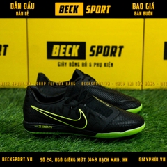 Giày Bóng Đá Nike Zoom Phantom VNM Pro Đen Đế Xanh Lá Giấu Dây IC