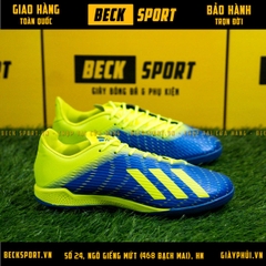 Giày Bóng Đá Adidas X 19.3 Xanh Biển Vạch Chuối Gót Chuối V3 TF