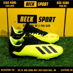 Giày Bóng Đá Adidas X 18.3 Nõn Chuối Vạch Đen Cổ Đen FG