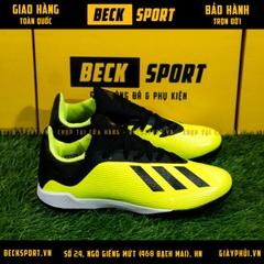 Giày Bóng Đá Adidas X 19.3 Nõn Chuối Vạch Đen TF