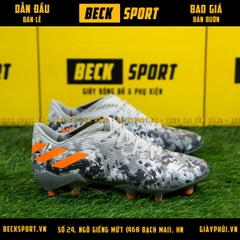 Giày Bóng Đá Adidas Nemeziz 19.3 Xám Đen Vạch Cam FG