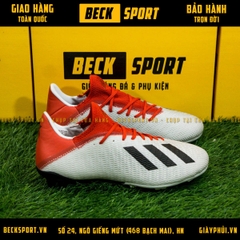 Giày Bóng Đá Adidas X 19.3 Xám Vạch Đen Gót Đỏ FG