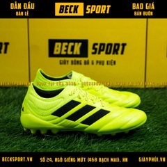 Giày Bóng Đá Adidas Copa 19.1 Nõn Chuối Vạch Đen Da Thật AG