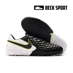 Giày Bóng Đá Nike Tiempo Legend 8 Pro Đen Gót Trắng Vạch Đen HQ TF