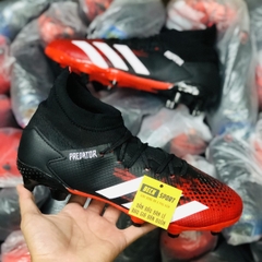 Giày Bóng Đá Adidas Predator 20.3 Mutator Đen Mũi Đỏ Vạch Trắng Cao Cổ FG