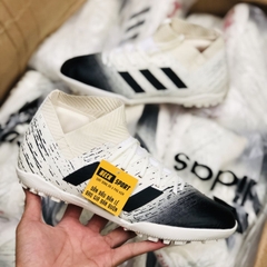 Giày Bóng Đá Adidas Nemeziz 18.3 Trắng Mũi Đen Cổ Chéo TF