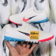 Giày Bóng Đá Nike Mercurial Vapor 13 Pro Olympics Trắng Vạch Hồng Cổ Lửng V2 TF