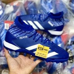 Giày Bóng Đá Adidas Predator 20.3 Xanh Biển Vạch Trắng Cổ Cao TF