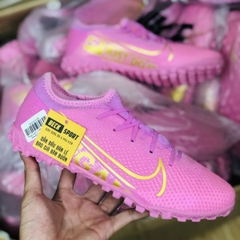 Giày Bóng Đá Nike Mercurial Vapor 13 Pro Hồng Vạch Vàng Cổ Lửng TF