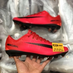 Giày Bóng Đá Trẻ Em Nike Mercurial Victory VI Đỏ Vạch Đen Lưỡi Gà Liền FG