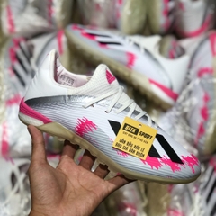 Giày Bóng Đá Adidas X 19.1 Trắng Xám Hồng Vạch Đen V2 TF