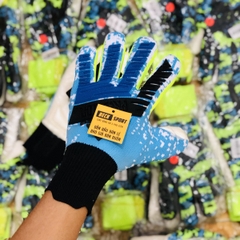 Găng Tay Adidas Predator Pro PC Xanh Biển Trắng Vân Đen ( Không Xương)