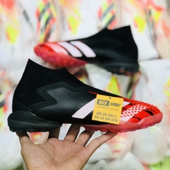 Giày Bóng Đá Adidas Predator 20+ Mutator Đen Mũi Đỏ Vạch Trắng Không Dây Cổ Cao TF